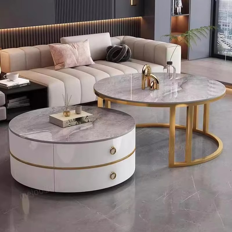 Desk Setup Design - Stoliki kawowe Glam Nordic Okrągłe Proste