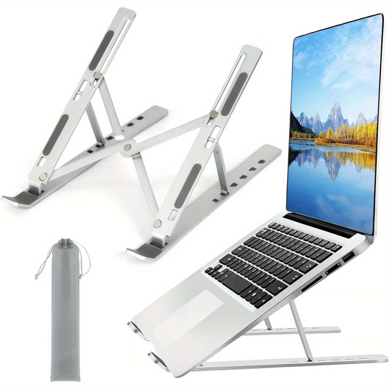 Desk Setup Macbook - Składana Aluminiowa Podstawka Pod Laptopa Ergonomiczna