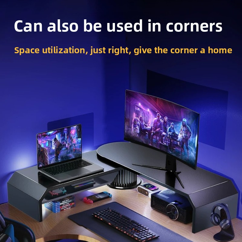Desk Setup For Laptop And Monitor - Podstawka pod dwa monitory do gier,