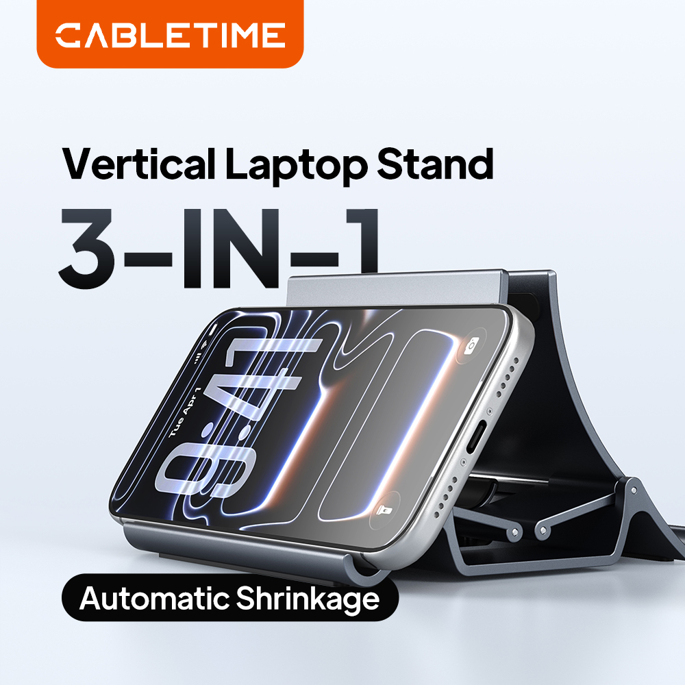Vertical Laptop Stand - CABLETIME Pionowy stojak na laptopa do