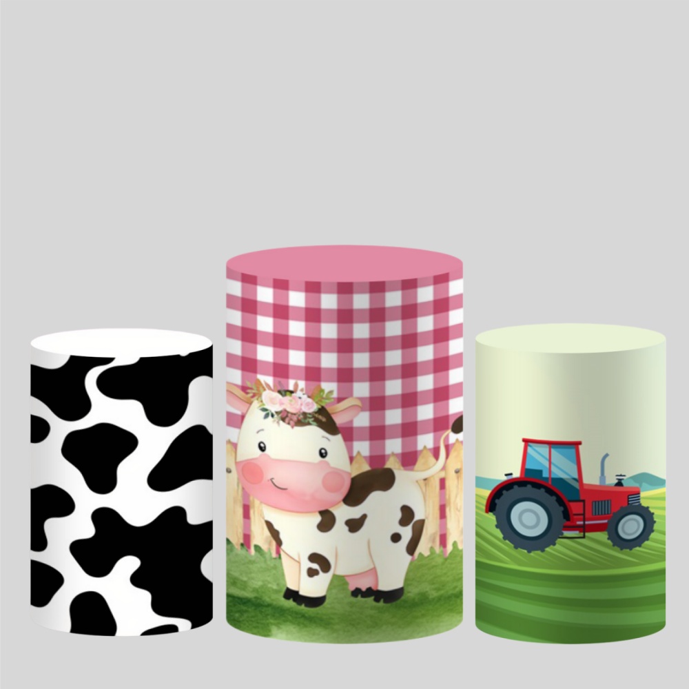 Desk Setup Background - Pokrowce na kolumny cylindryczne traktora w