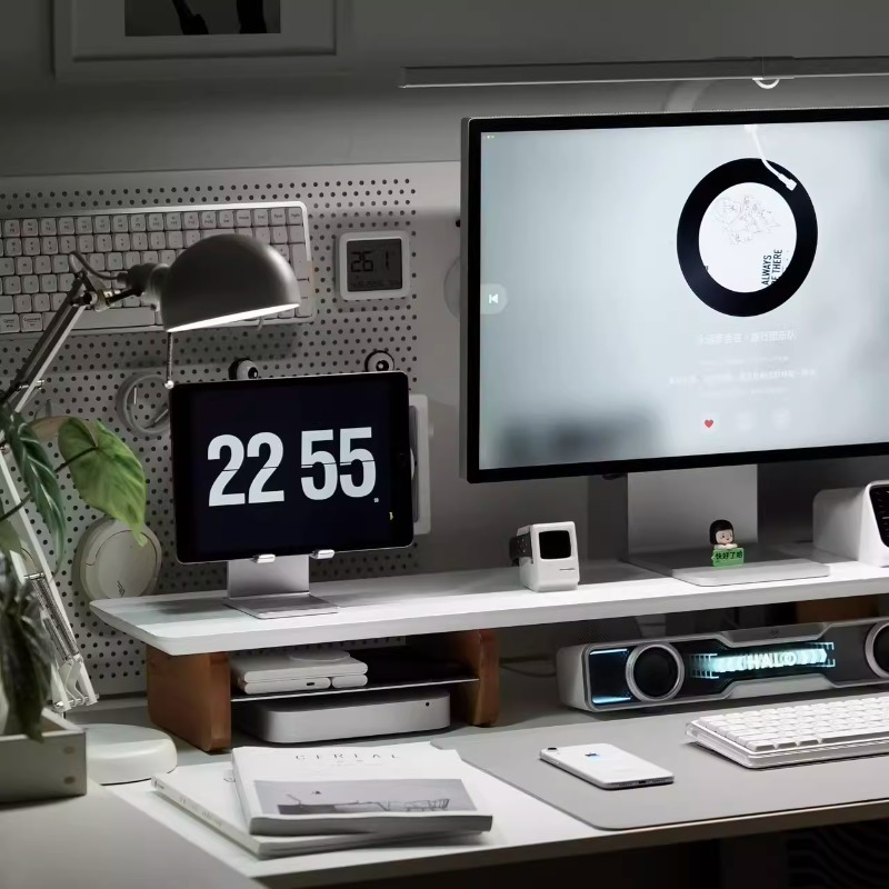 Nowoczesny podnośnik monitora  – Desk Setup For Laptop And Monitor recenzja i cena