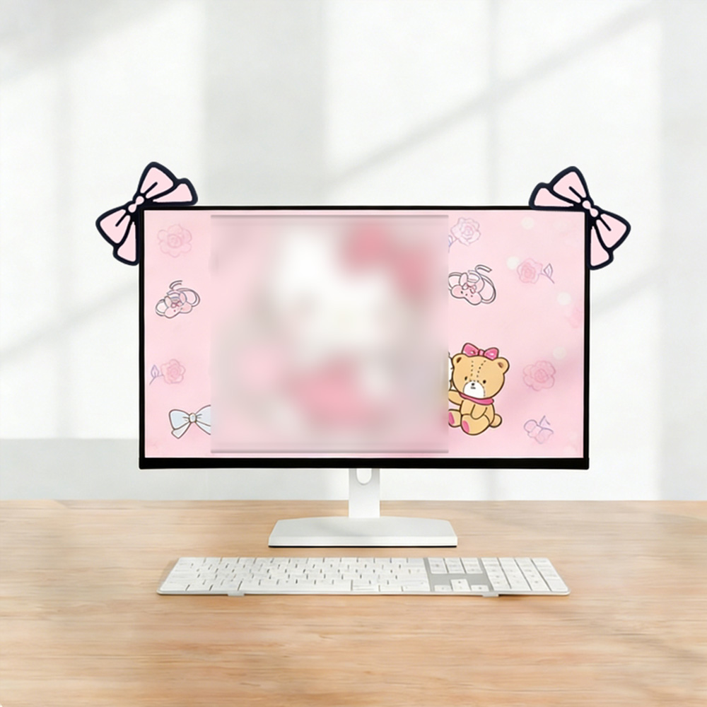 Urocza Różowa Kokardka Dekorac – Desk Setup For Laptop And Monitor recenzja i cena