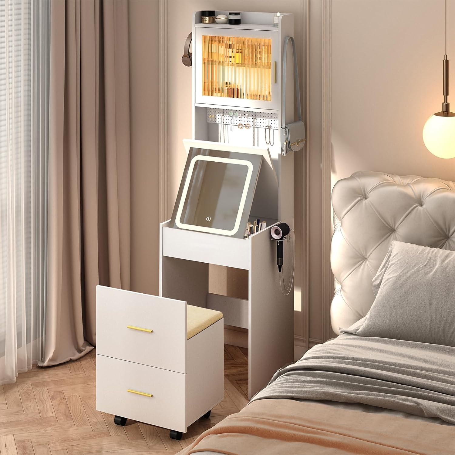 Toaletka 3 w 1 z składanym pan – Desk Setup Small recenzja i cena