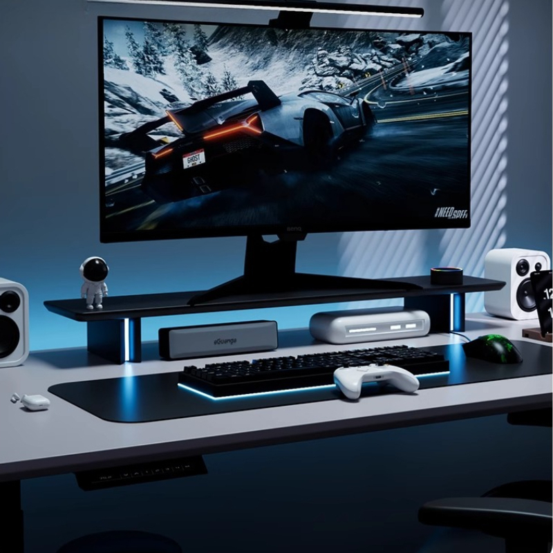 Stojak na monitor RGB Ergonomi – Desk Setup For Laptop And Monitor recenzja i cena