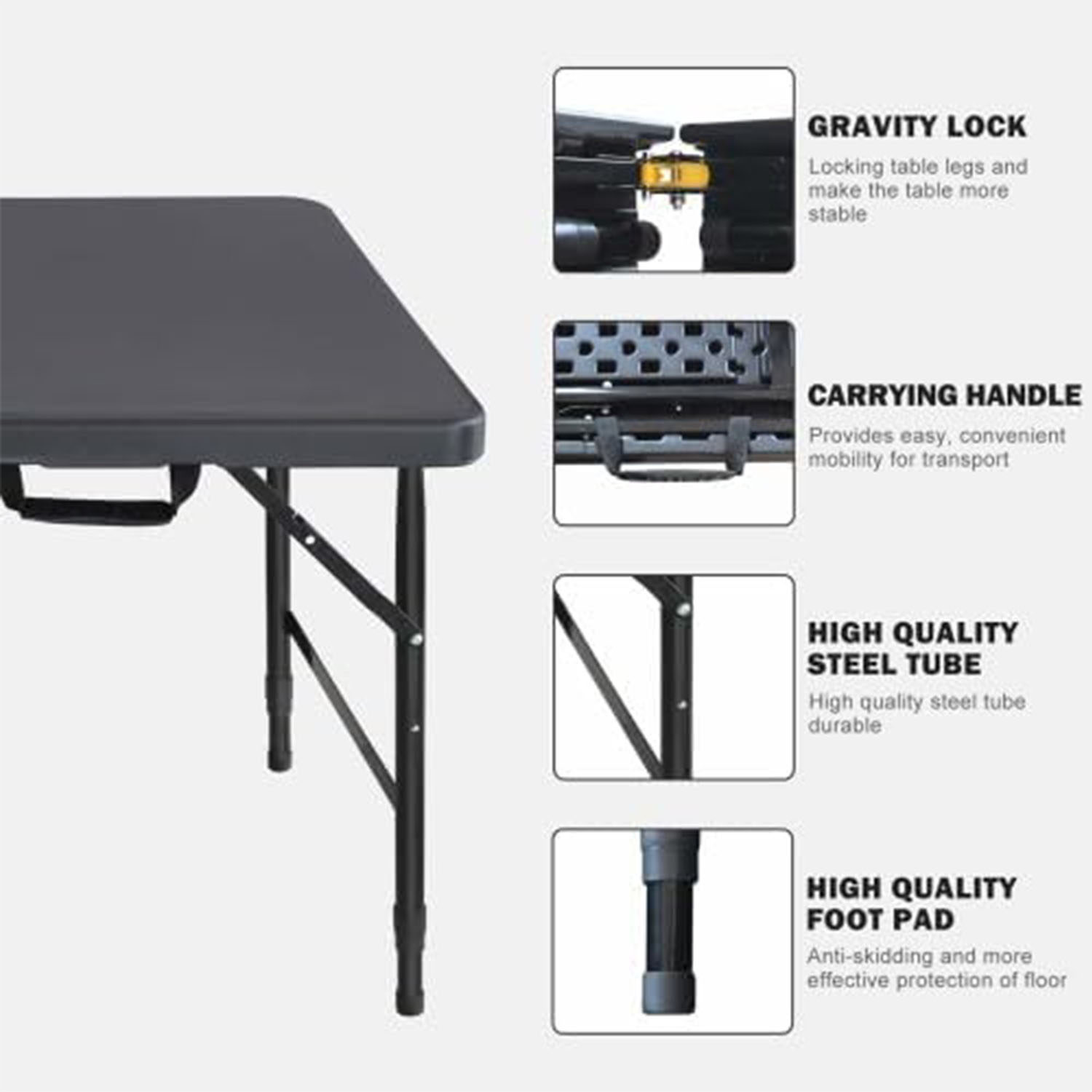 Składany stół 120 cm z regulac – Desk Setup Clean recenzja i cena