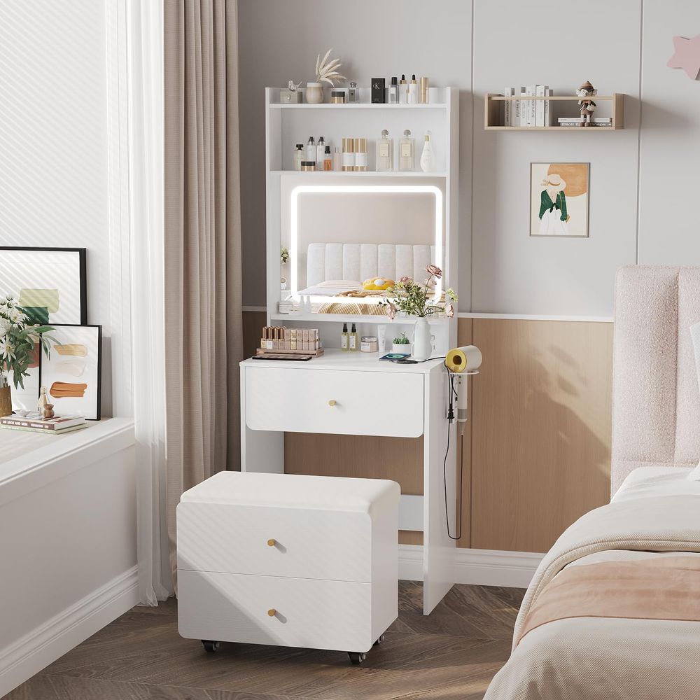 Toaletka z lustrem i oświetlen – Desk Setup Small recenzja i cena