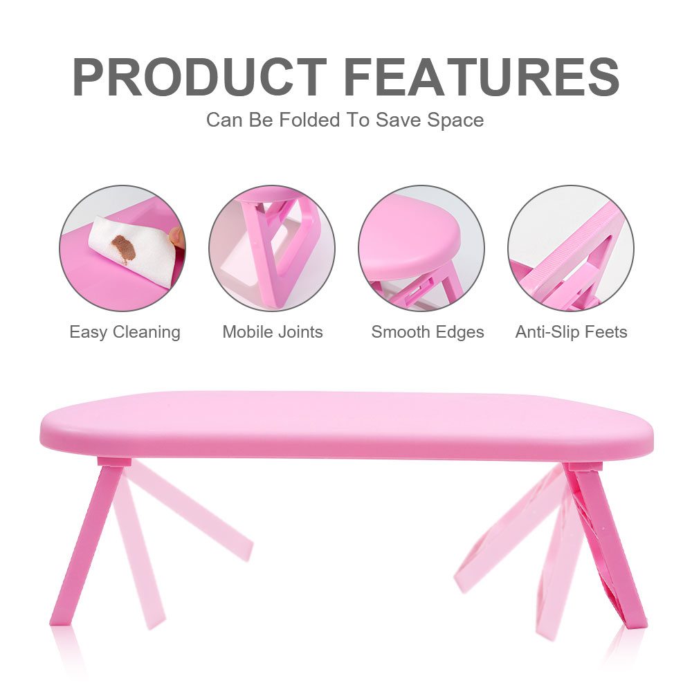 Różowo-biała przenośna poduszk – Desk Setup Design recenzja i cena