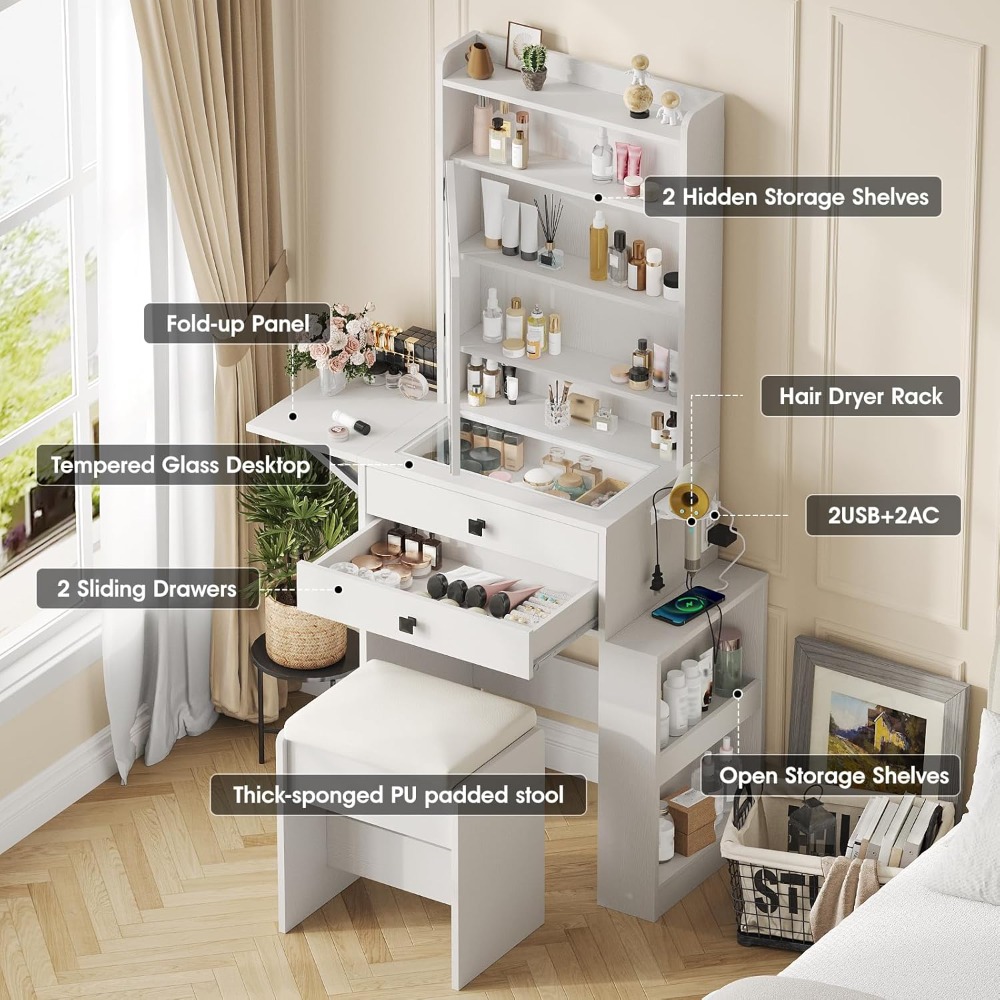 Mała toaletka z 3 regulowanymi – Desk Setup Small recenzja i cena
