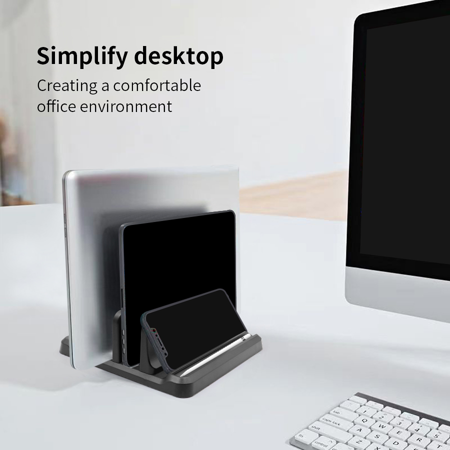 Pionowa podstawka pod laptopa  – Desk Setup Macbook recenzja i cena