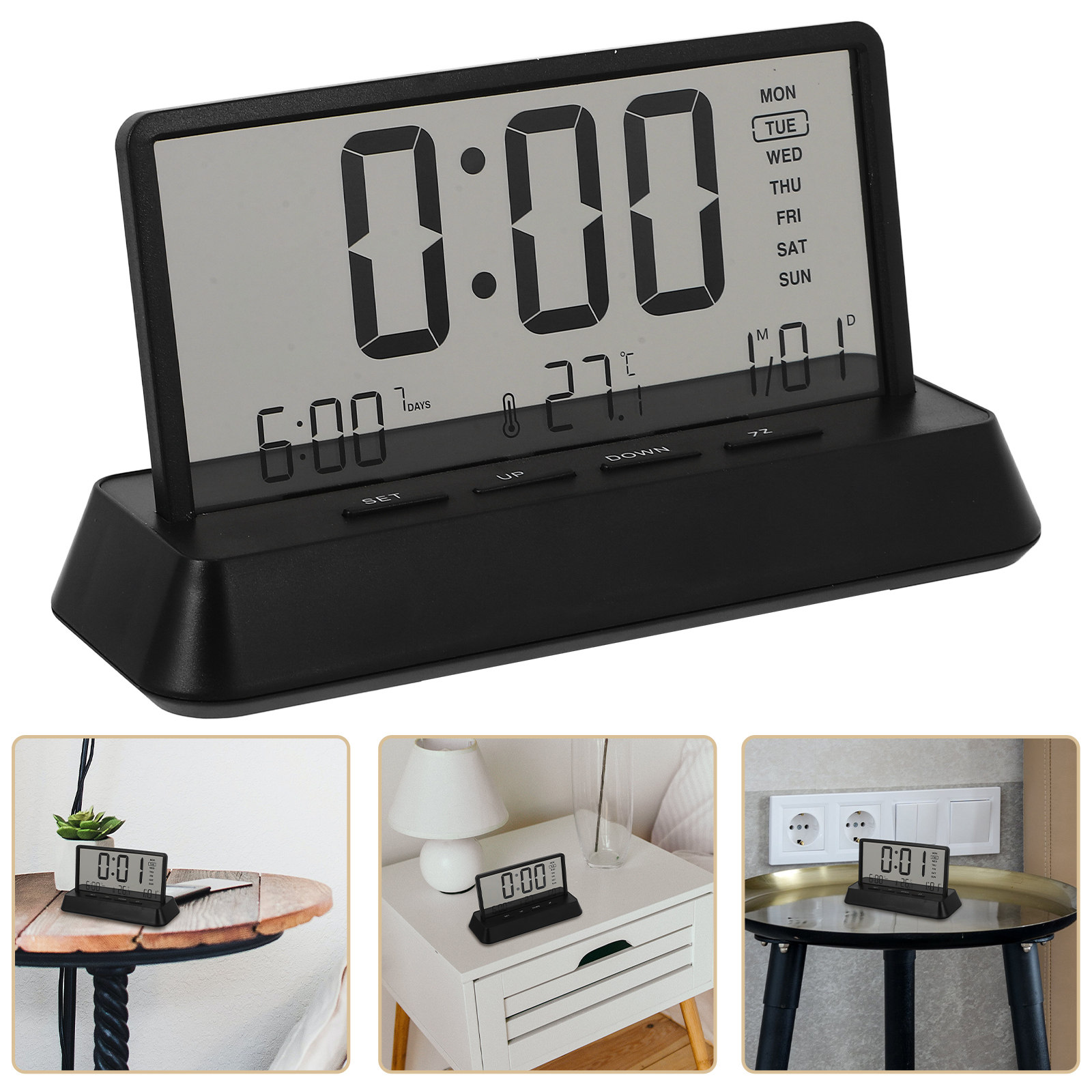 Cyfrowy budzik mały, kompaktow – Desk Setup Small recenzja i cena